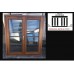 Wooden window double glazeed H 128 x W 113 cm