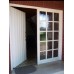 Usa casa intrare lemn cu geam termopan H 225  x L 225 cm