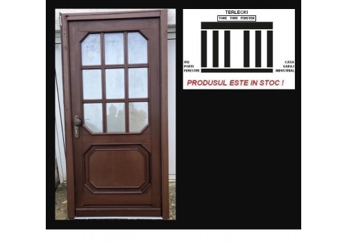 Wooden entrance double glazeed door H 215 x W 109 cm